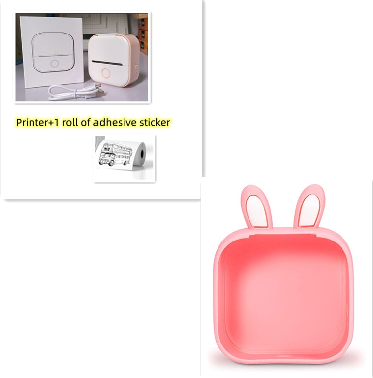Portable Mini Thermal Label Printer Home Photo Printer Student Wrong Question Printer Bluetooth-compatible Mini Label Printer Price Tag-c