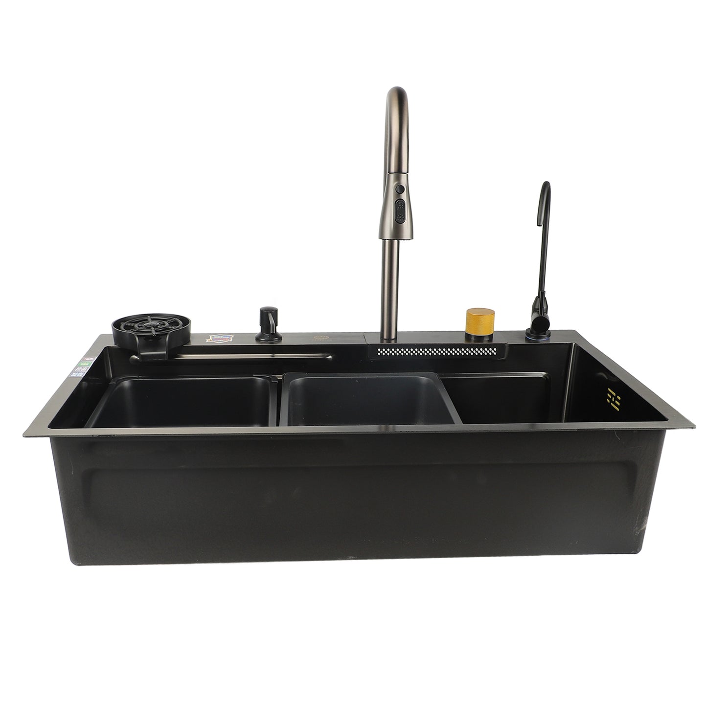Extra Large Capacity Stainless Steel Undermount Kitchen Sink - Heavy-Duty Commercial & Residential Use, Modern Square Design with Rounded Corners, Right-Draining Design, Spacious Dish & Vegetable Washing Sink, Easy-Clean Surf