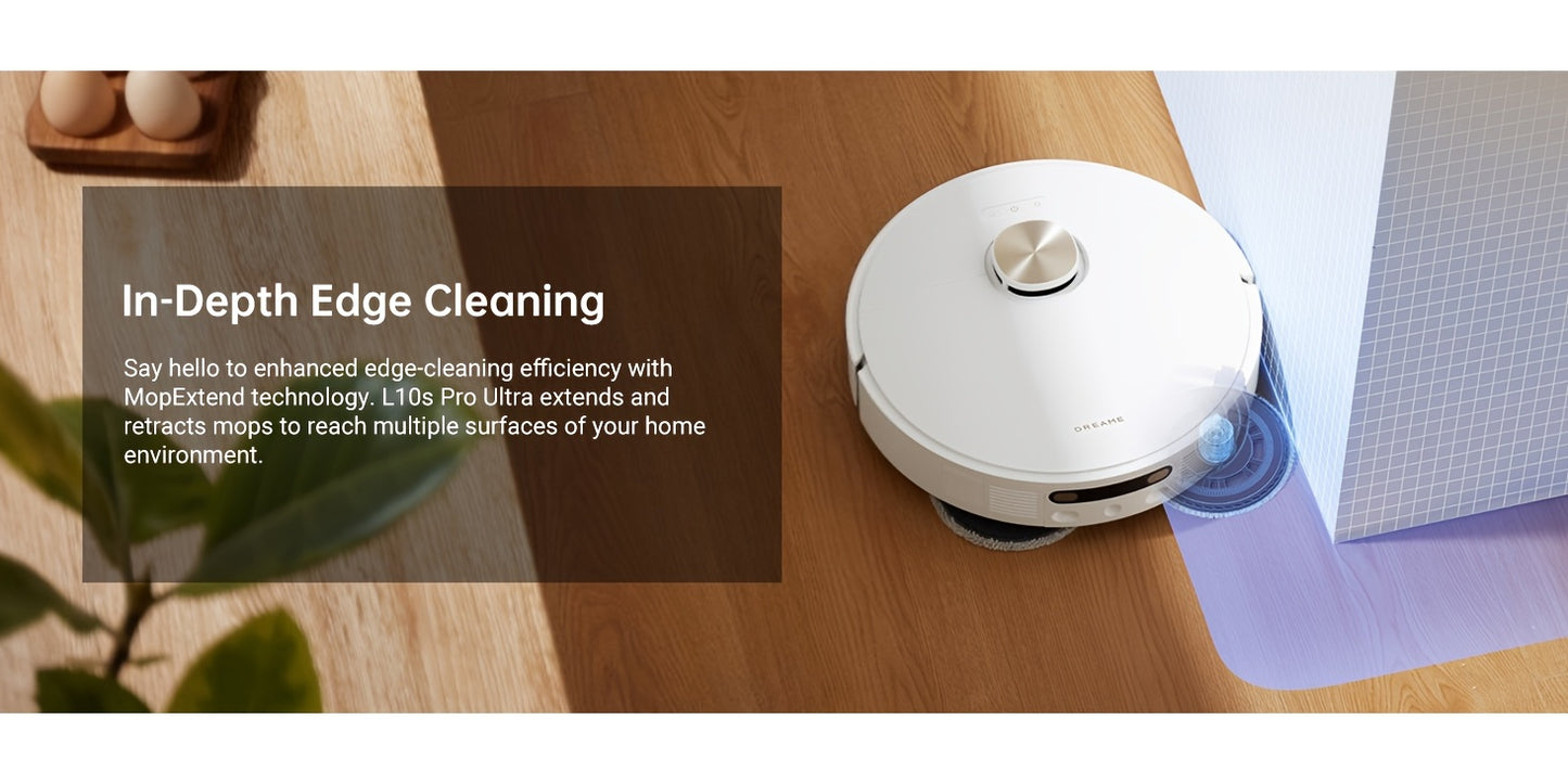 Dreame L10s Pro Ultra Heat Robot Vacuum and Mop Combo with 7000Pa Powerful Suction, AI Navigation & Obstacle avoidance, Auto-Cleaning System, 136°F Hot Mop, Wi-Fi/Wireless, for Hard Floors, Carpets, Pet Hair - Compatible wit