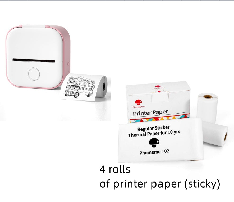 Portable Mini Thermal Label Printer Home Photo Printer Student Wrong Question Printer Bluetooth-compatible Mini Label Printer Price Tag-c