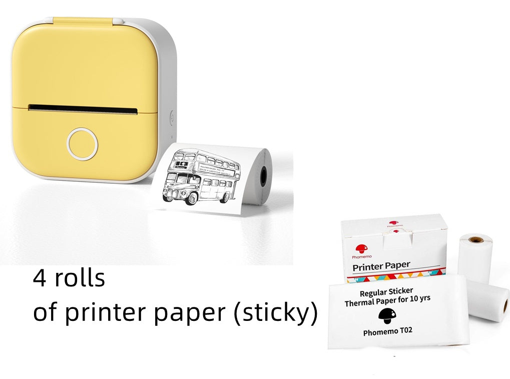 Portable Mini Thermal Label Printer Home Photo Printer Student Wrong Question Printer Bluetooth-compatible Mini Label Printer Price Tag-c