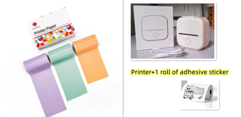 Portable Mini Thermal Label Printer Home Photo Printer Student Wrong Question Printer Bluetooth-compatible Mini Label Printer Price Tag-c