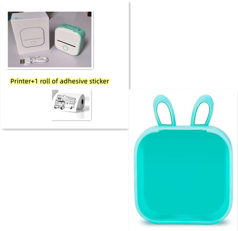 Portable Mini Thermal Label Printer Home Photo Printer Student Wrong Question Printer Bluetooth-compatible Mini Label Printer Price Tag-c