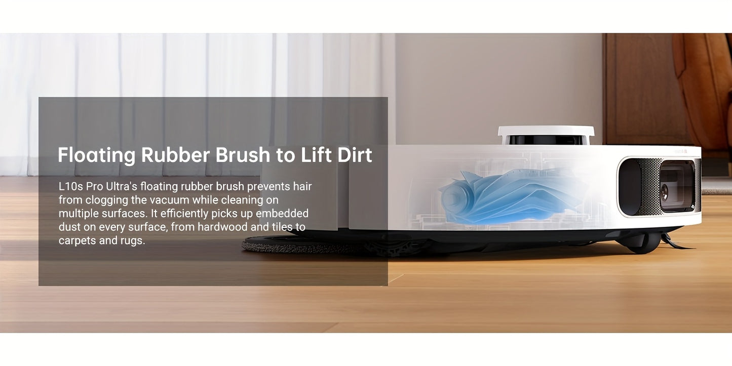 Dreame L10s Pro Ultra Heat Robot Vacuum and Mop Combo with 7000Pa Powerful Suction, AI Navigation & Obstacle avoidance, Auto-Cleaning System, 136°F Hot Mop, Wi-Fi/Wireless, for Hard Floors, Carpets, Pet Hair - Compatible wit