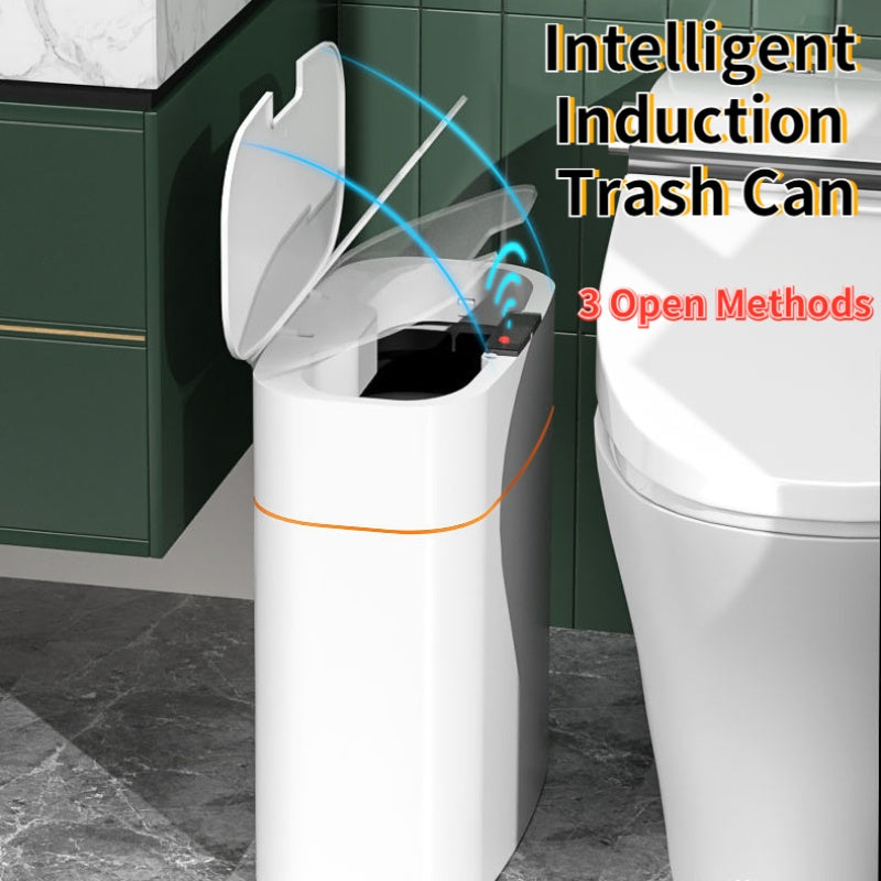 Smart Trash Can With Lid For Bedroom And Living Room Kitchen Storage Box Trash Can Induction Small Car Box Automatic Smart Dustbin Smart Trash Bin-c