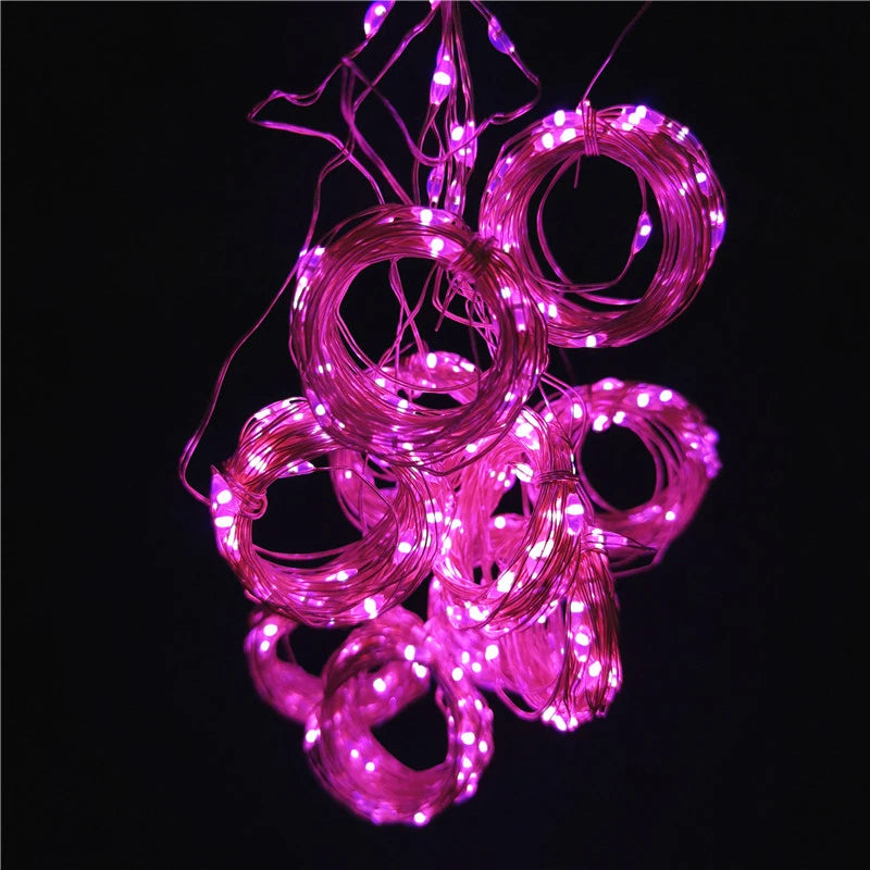 3M/6M LED Garland Curtain Lights 8 Modes USB Remote Control Fairy Lights String Wedding Christmas Decor for Home Bedroom Lamp