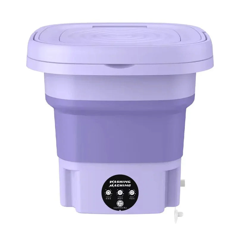 8L Portable Small Foldable Washing Machine with Spin Dryer For Socks Underwear Panties Washer Household Mini Washing Machine