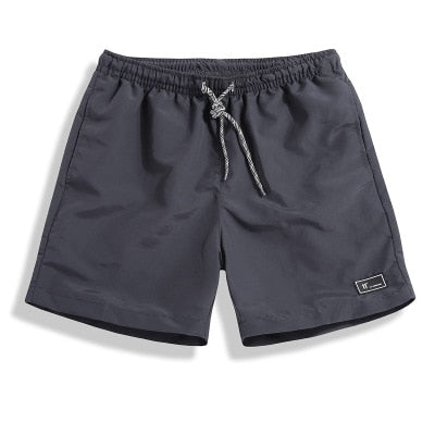 Men's Shorts Polyester Shorts for Men New 2021 Summer Solid Breathable Elastic Waist Casual Man Shorts Male Bermuda Homme