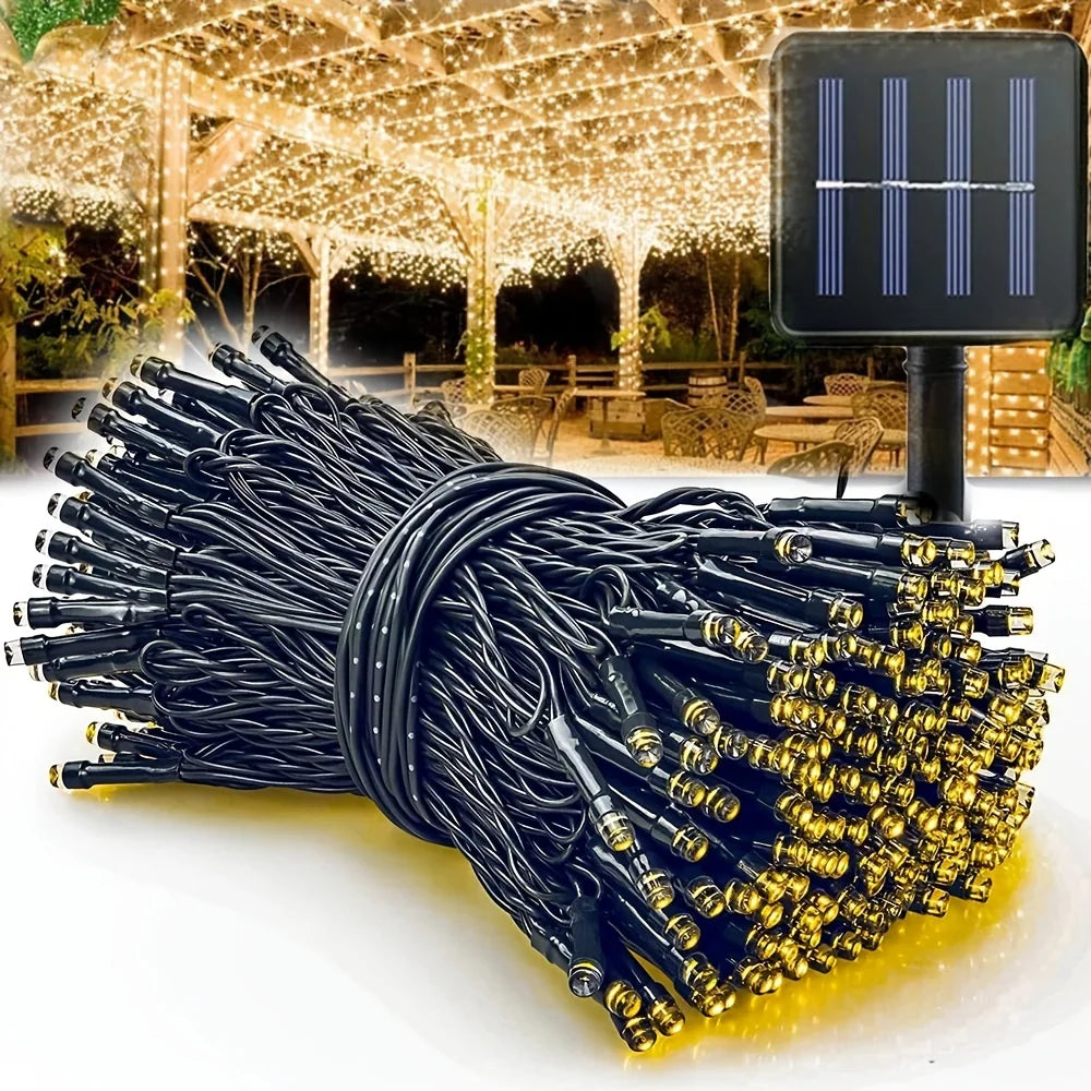 23-99ft LED Solar Light 50-300 Lights Outdoor Waterproof Fairy Garland Lights Christmas Party Halloween Decorations Solar Lights