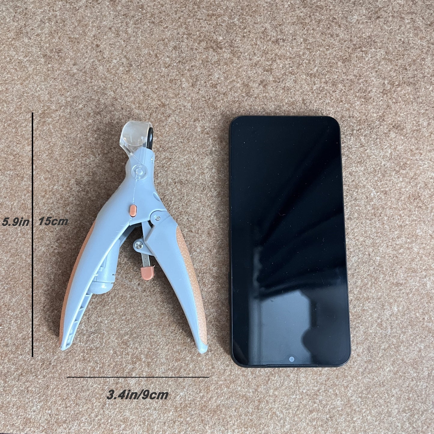 LED Lighted Pet Nail Clipper with 5x Magnification & Nail Catcher - USB-Powered, Ergonomic Design for Cats & Dogs, Safe & Precise Trimming, No Batteries Needed