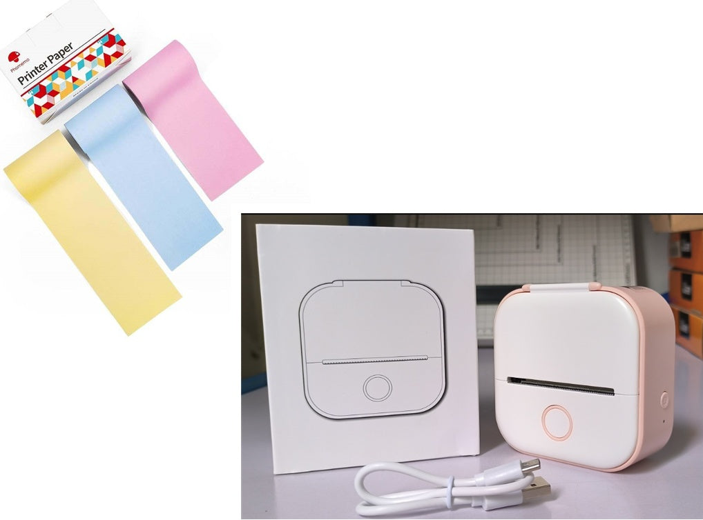 Portable Mini Thermal Label Printer Home Photo Printer Student Wrong Question Printer Bluetooth-compatible Mini Label Printer Price Tag-c