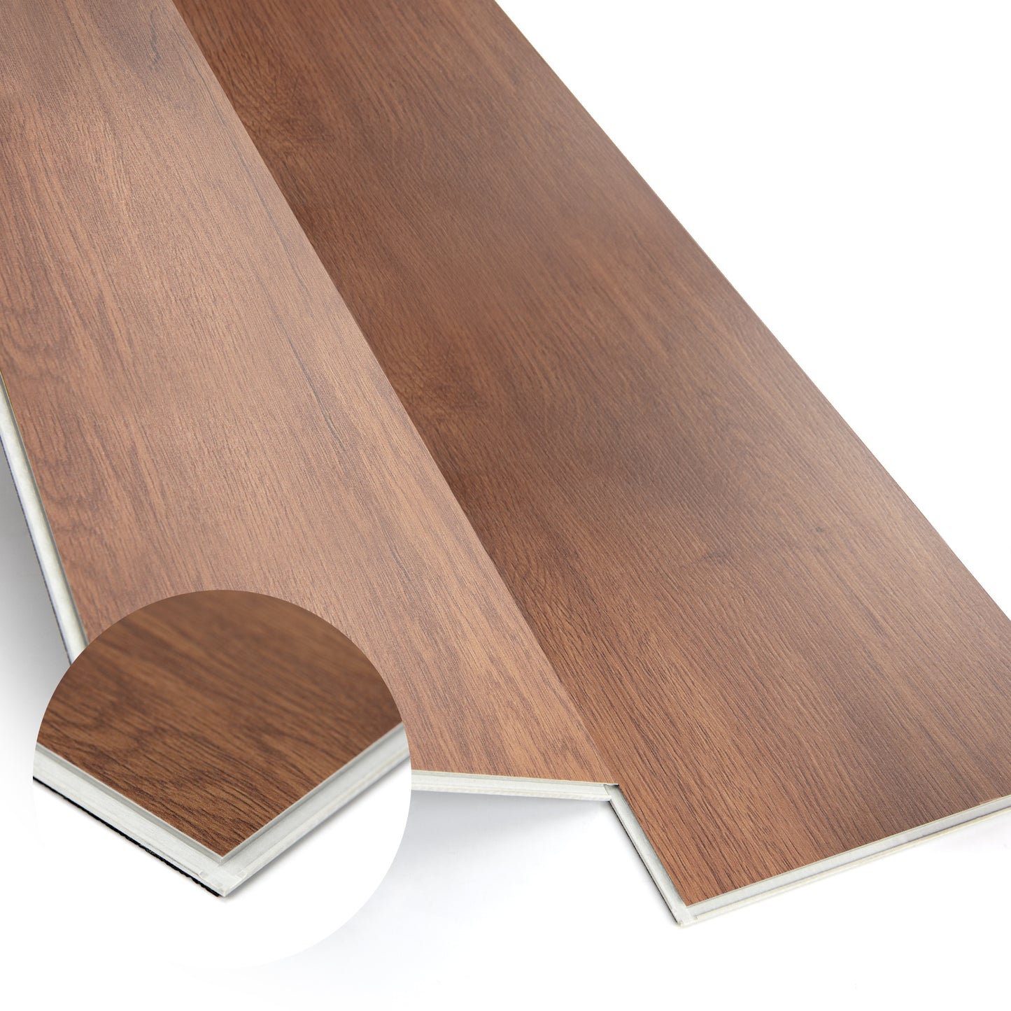 10-Pack Click-Lock Flooring Planks, 48" x 7.2" Waterproof and Wear-Resistant Composite Panels