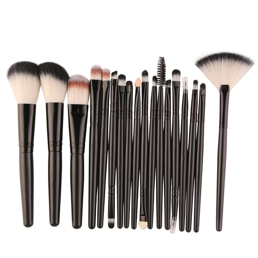 18PCS Makeup Brushes Set For Eyeshadow Foundation Powder Eyeliner Multi-Color