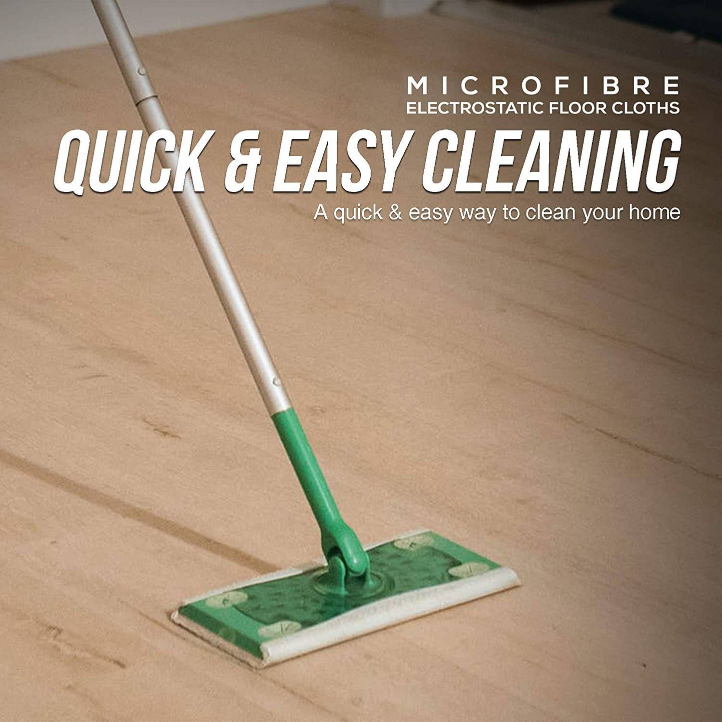 100pcs 12"x8" Disposable MicroFibre Electrostatic Floor Cloths Dust Removal Mop Paper Floor Cleaning Wipes for Flat Swivel Mop