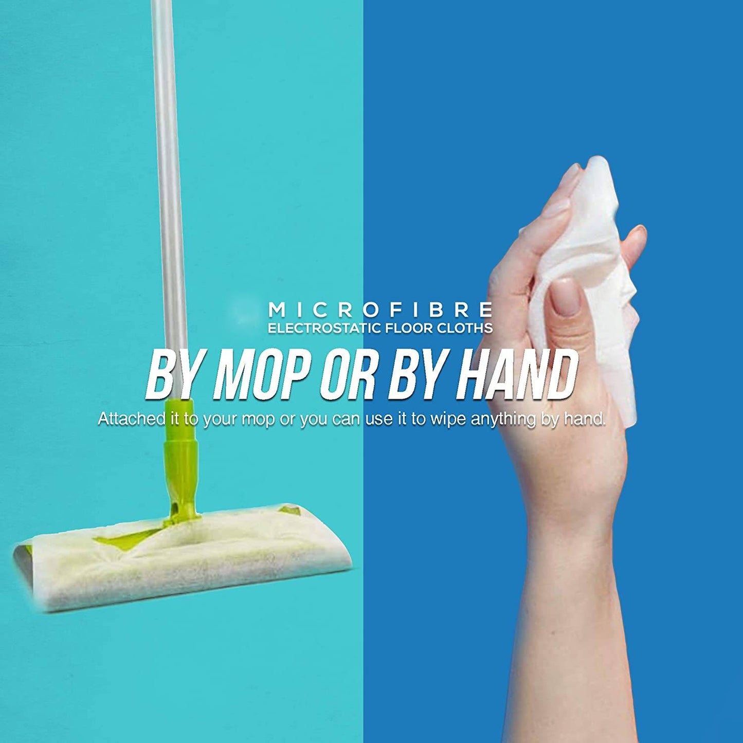100pcs 12"x8" Disposable MicroFibre Electrostatic Floor Cloths Dust Removal Mop Paper Floor Cleaning Wipes for Flat Swivel Mop