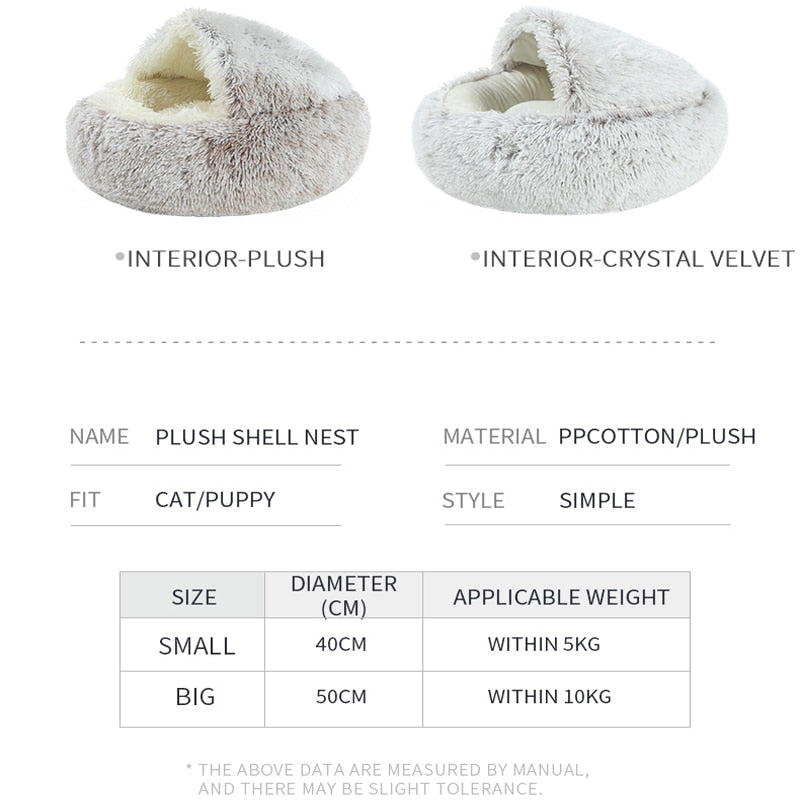 Pets Round Cat Beds House Soft Long Plush Best Pet Dog Bed For Dogs Basket Pet Cushion Cat Bed Cat Mat Animals Sleeping Sofa