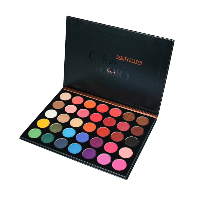 35 Colors Makeup Palette Eyeshadow Solid Diamond Shimmer Beauty