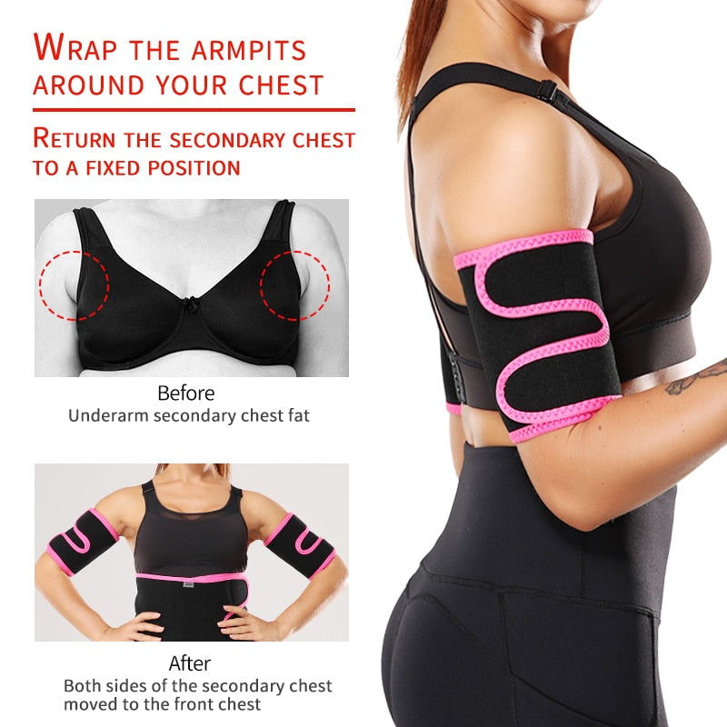 Arm Trimmers Sauna Sweat Band for Women Weight Loss Workout Body Shaper