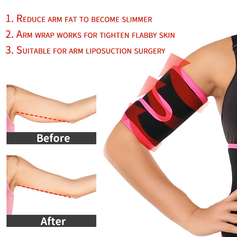 Arm Trimmers Sauna Sweat Band for Women Weight Loss Workout Body Shaper