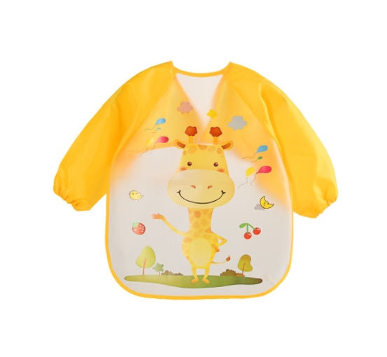 Baby Bibs New Cute Children Baby Stuff Toddler Waterproof Long Sleeve
