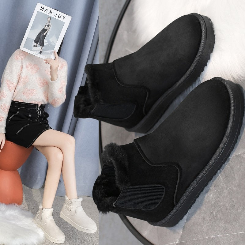 2023 New Women Boots Thickening Plus Velvet Winter Fashion Warm Short Boots Cotton Shoes Women'S Snow Boots Winter Boots