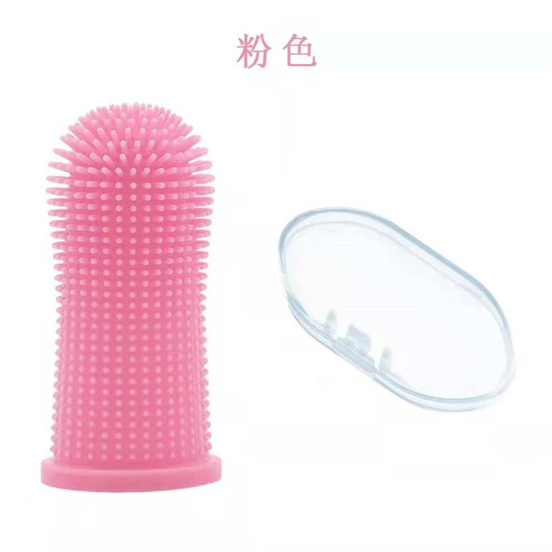 Dog Super Soft Pet Finger Toothbrush Teeth Cleaning Bad Breath