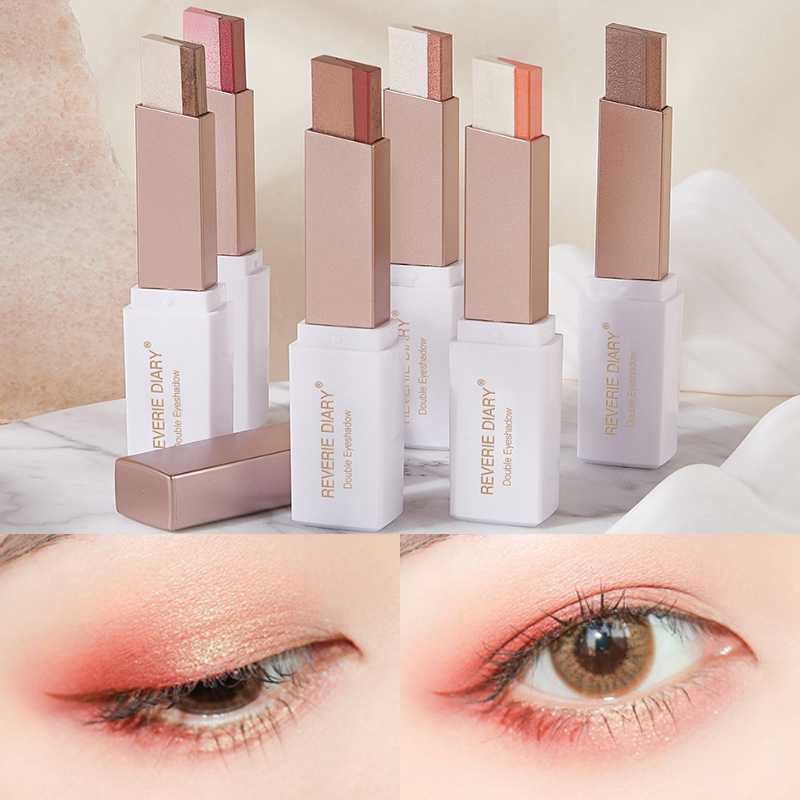 Double Color Glitter Eye shadow Stick Matte Eyeshadow Makeup