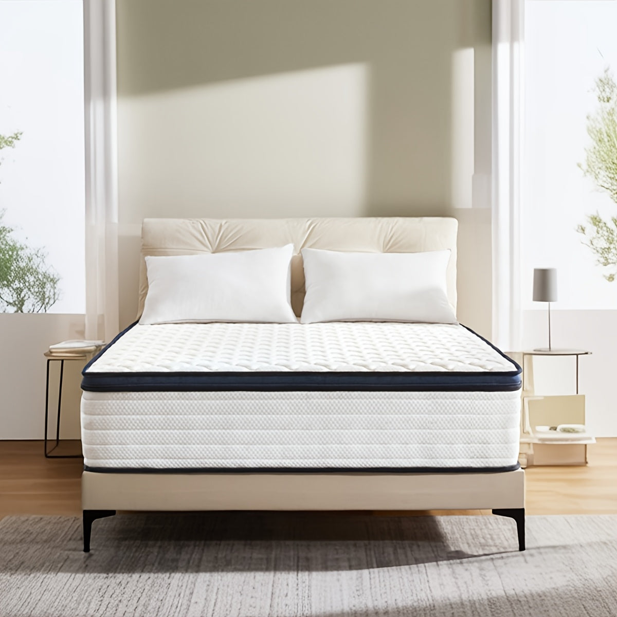 14-Inch Queen Size Hybrid Mattress, Gel Memory Foam Pocket Springs for A Cool Sleep, Medium Firm, Mattress In A Box