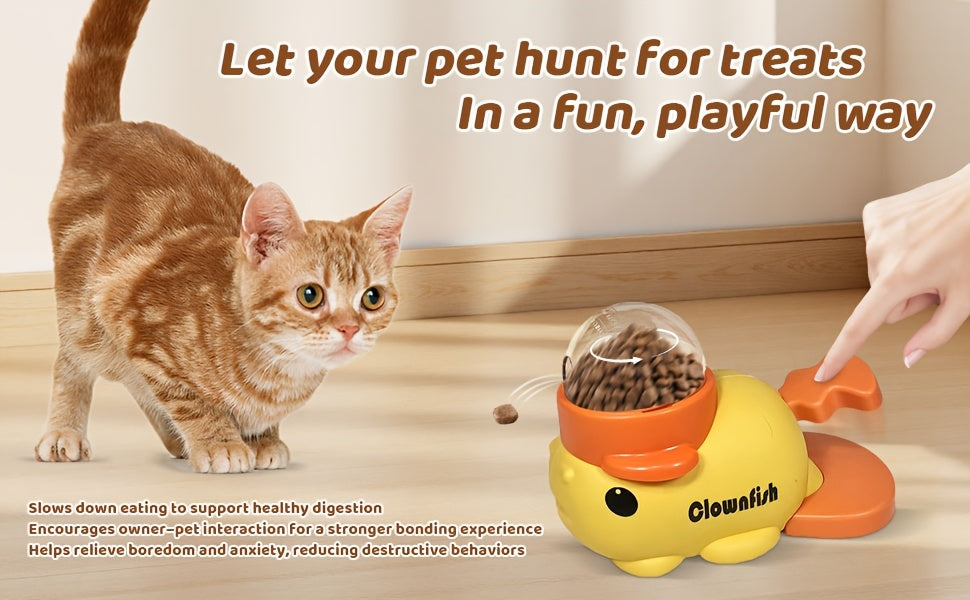 This Engaging Puzzle Toy for Dogs And Cats Dispenses Treats Slowly, Promoting Controlled Eating And Enhancing Indoor Playtime for Small to Medium-Sized Dogs And Cats. Simply Press And Twist to Release The Treats, Without Batt