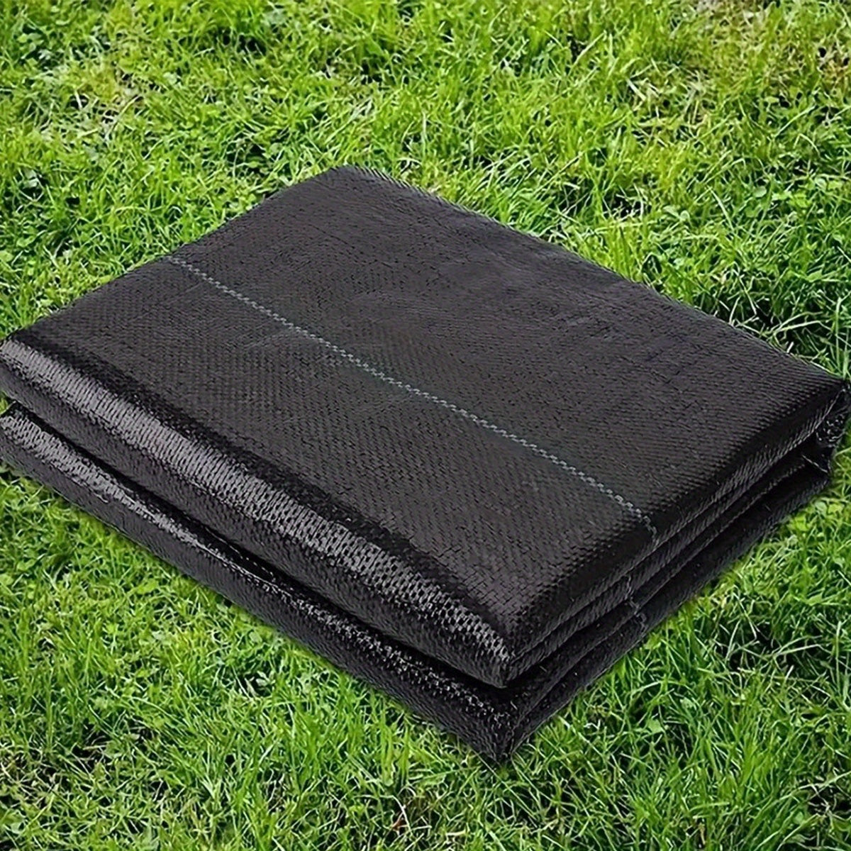 1pc Heavy-Duty Weed Barrier Fabric - 196.85inch x 39.37inch & 78.74inch x 39.37inch Black Woven Landscape Cloth, Suitable for Gardens, Flower Beds, Vegetable Patches, Driveways, and Farm Weeding Control