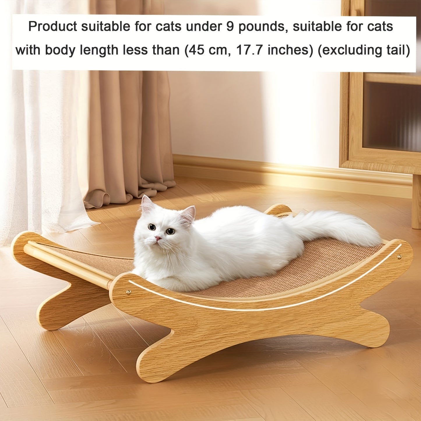 Sisal Rope Cat Scratcher Lounge with Integrated Play Mat - Durable Scratch-Resistant Sofa Design for Cat Claws, Multi-Functional Sleeping & Grinding Claw Two-in-One