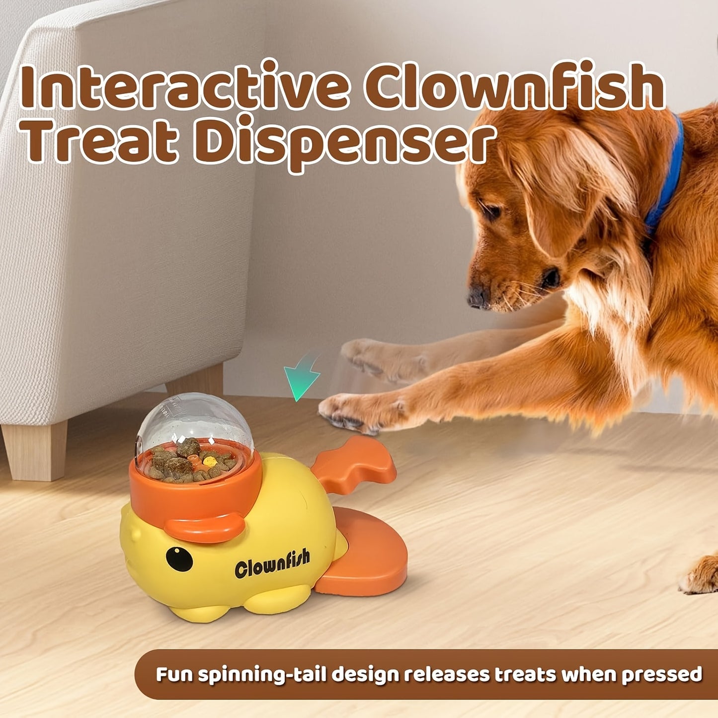 This Engaging Puzzle Toy for Dogs And Cats Dispenses Treats Slowly, Promoting Controlled Eating And Enhancing Indoor Playtime for Small to Medium-Sized Dogs And Cats. Simply Press And Twist to Release The Treats, Without Batt