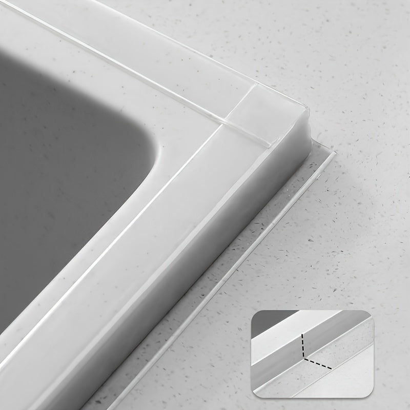 2 Rolls of Silicone Kitchen and Bathroom Waterproof Tape, Kitchen Seam Sealing Strip, Transparent Waterproof Strip, Bathroom Toilet Gap Wall Corner Line Sticker Tape, Suitable for Sink Gap, Durable Material, Ideal Choice for