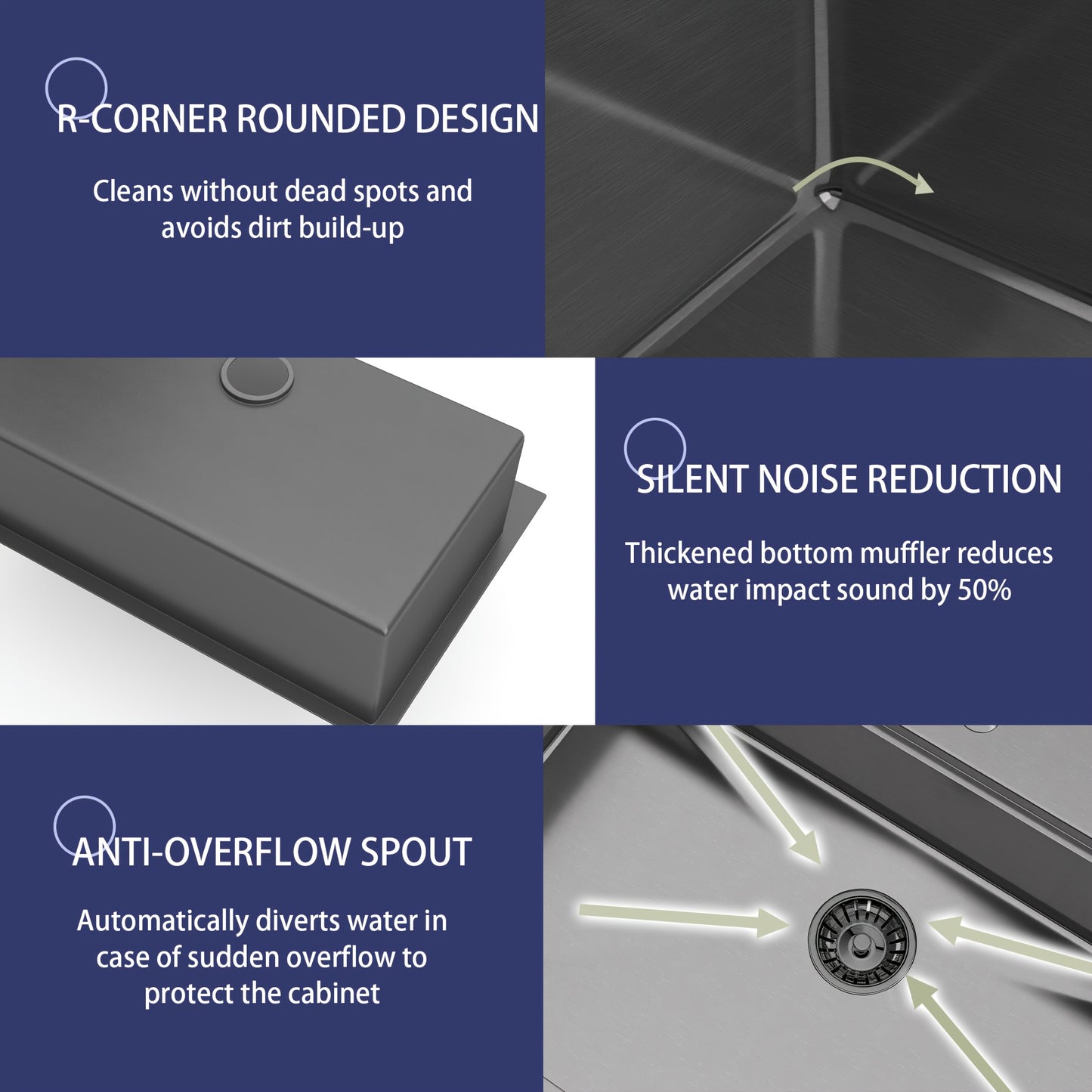 28" 30" 32" Kitchen Sink Stainless Steel Single Bowl Drop In Top Mount Imitation Honeycomb Nano Coating Single Bowl Kitchen Sink With Stainless Steel Drawable Faucet, Telescopic Basket, Soap Dispenser