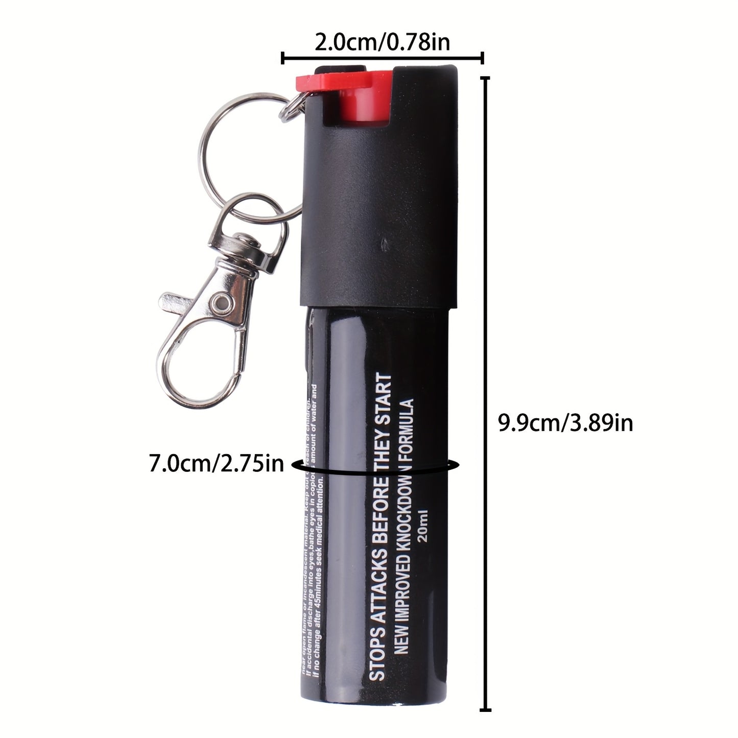 Pepper Spray with Quick-Release & Ergonomic Finger Grip - 0.54fl.oz Compact & Powerful Formula, Durable Plastic Design for, Security, Jogging