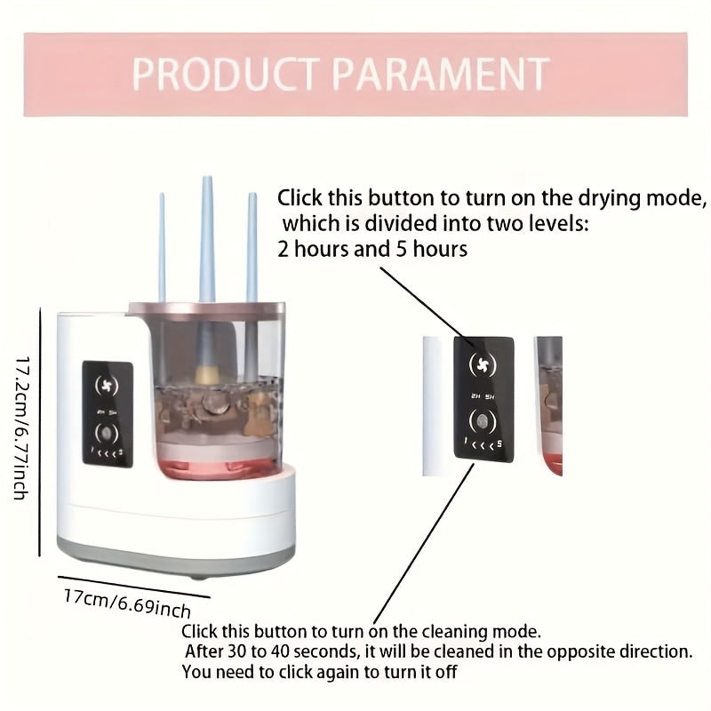 Electric Makeup Brush Cleaner Powered by USB – Fast Drying, Automatic, And Portable with a Dual-Section Design for Cleaning And Drying, Perfect As a Holiday Gift