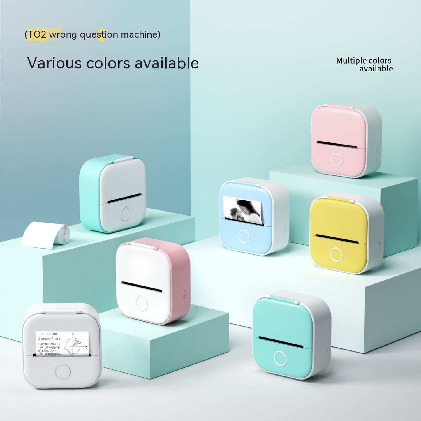 Portable Mini Thermal Label Printer Home Photo Printer Student Wrong Question Printer Bluetooth-compatible Mini Label Printer Price Tag-c