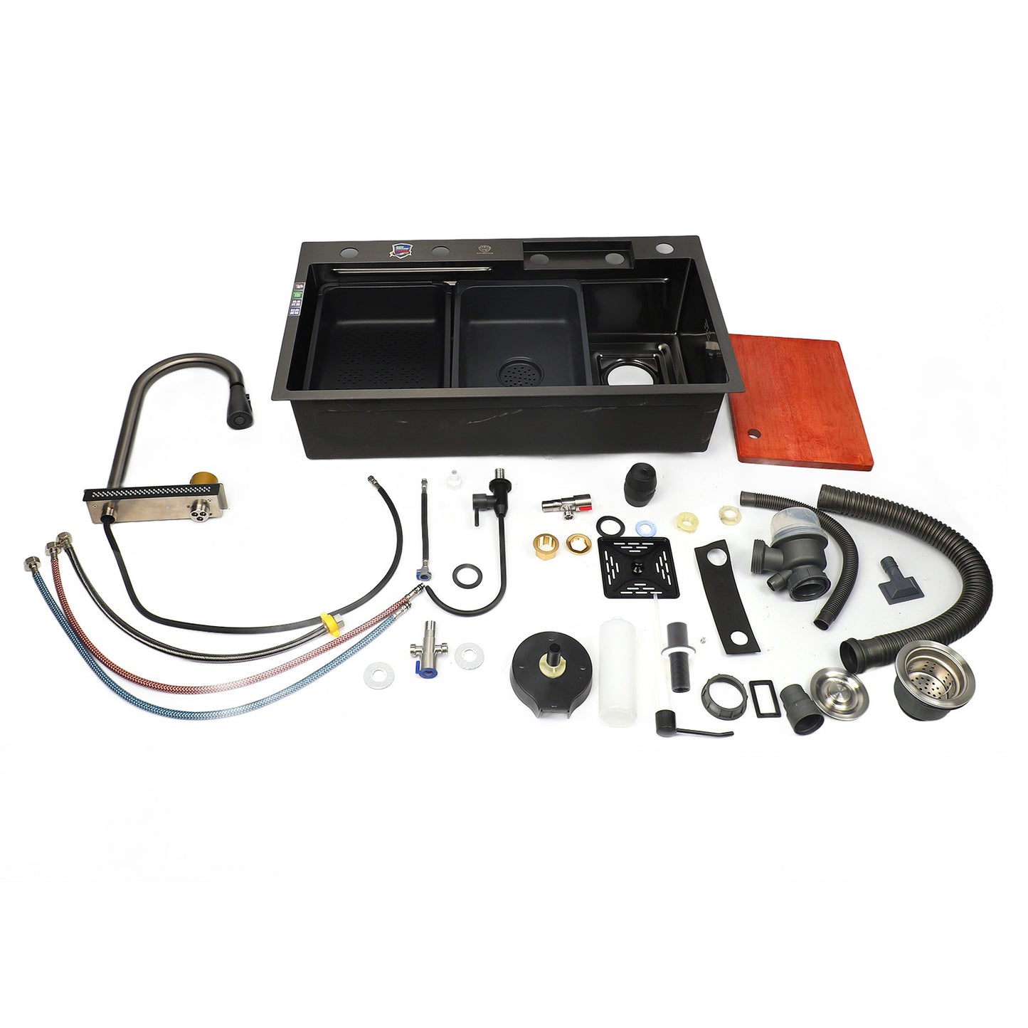 Extra Large Capacity Stainless Steel Undermount Kitchen Sink - Heavy-Duty Commercial & Residential Use, Modern Square Design with Rounded Corners, Right-Draining Design, Spacious Dish & Vegetable Washing Sink, Easy-Clean Surf