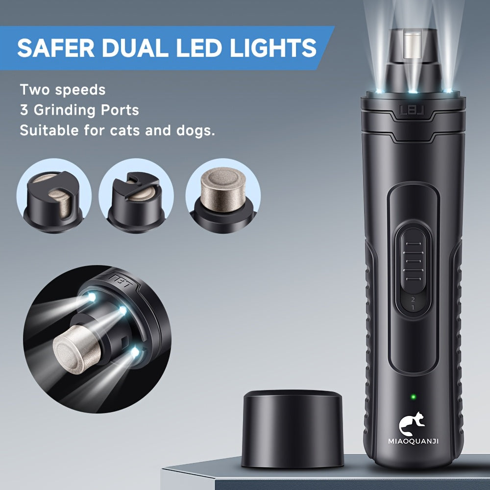 Top F3 Pet Nail Grinder with Light, Electric Cat And Dog Nail Clipper, Pet Nail Clipper.