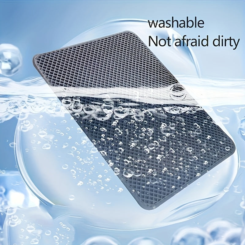 Extra Large Double-Layer Splash-Proof Cat Litter Mat - Leak-Proof, Anti-Caking & Anti-Overflow Design, Durable EVA Material, 3 Sizes Available, Easy-Clean Cat Litter Box Liner for Indoor Cats, Essential Pet Care Gift, Cat Lit