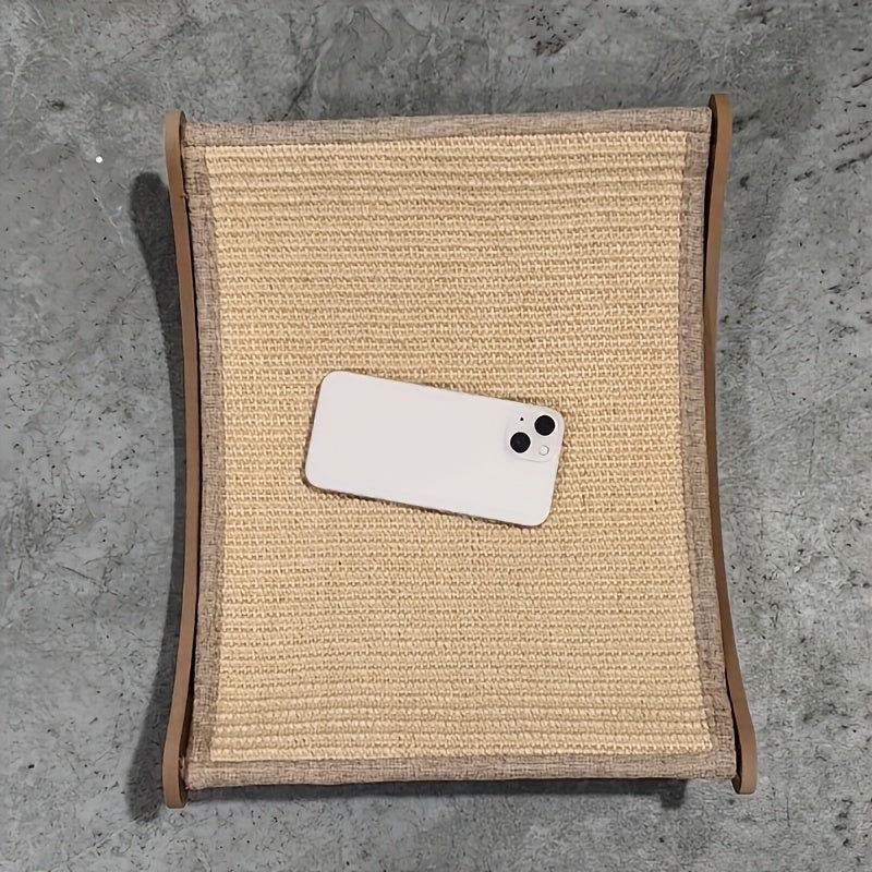 Sisal Rope Cat Scratcher Lounge with Integrated Play Mat - Durable Scratch-Resistant Sofa Design for Cat Claws, Multi-Functional Sleeping & Grinding Claw Two-in-One