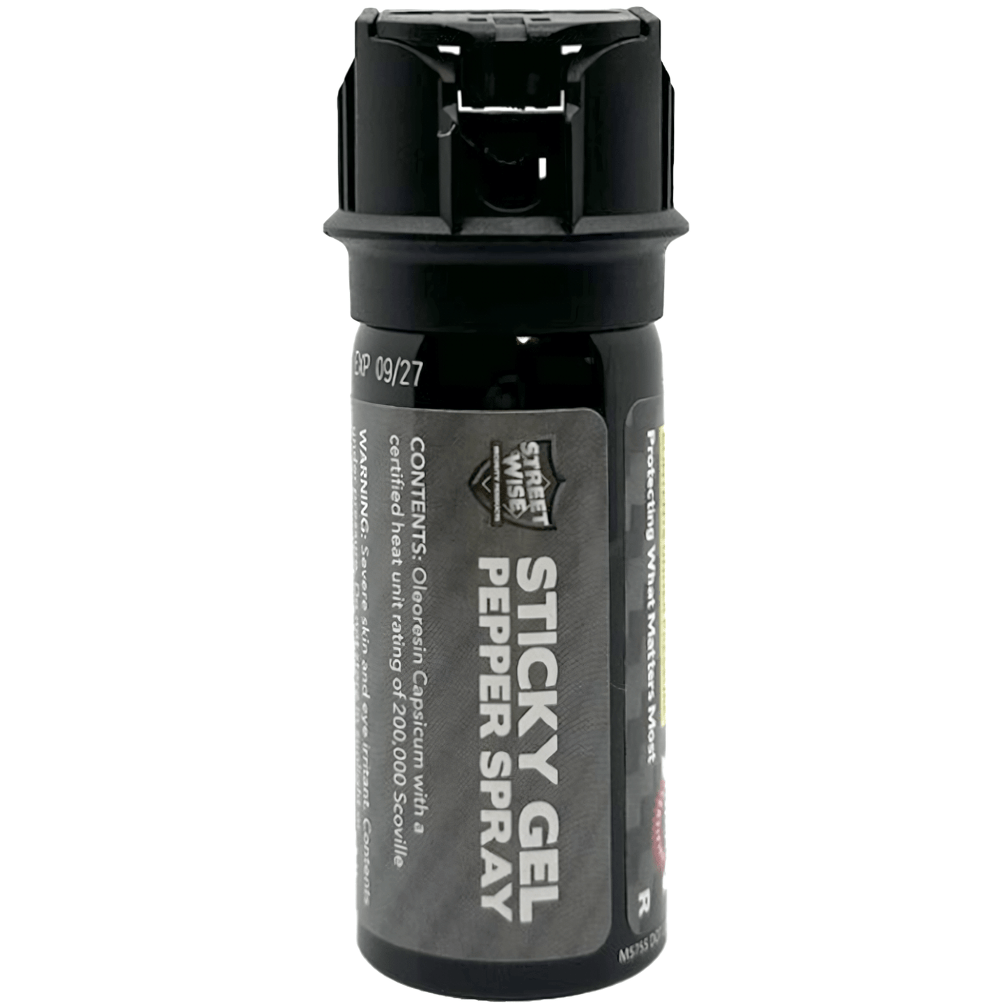 Streetwise Police Strength Sticky Gel Pepper Spray 2 oz | Max Strength Pepper Spray with Marking Dye | Gel Formula Eliminates Wind Blow-Back | Orange Marking Dye | 2 million SHU
