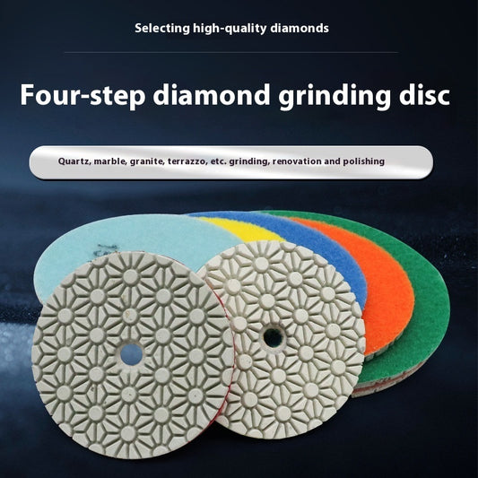 4-inch Four-step Water Miller Diamond Polishing Pads Grinding Polishing Pad