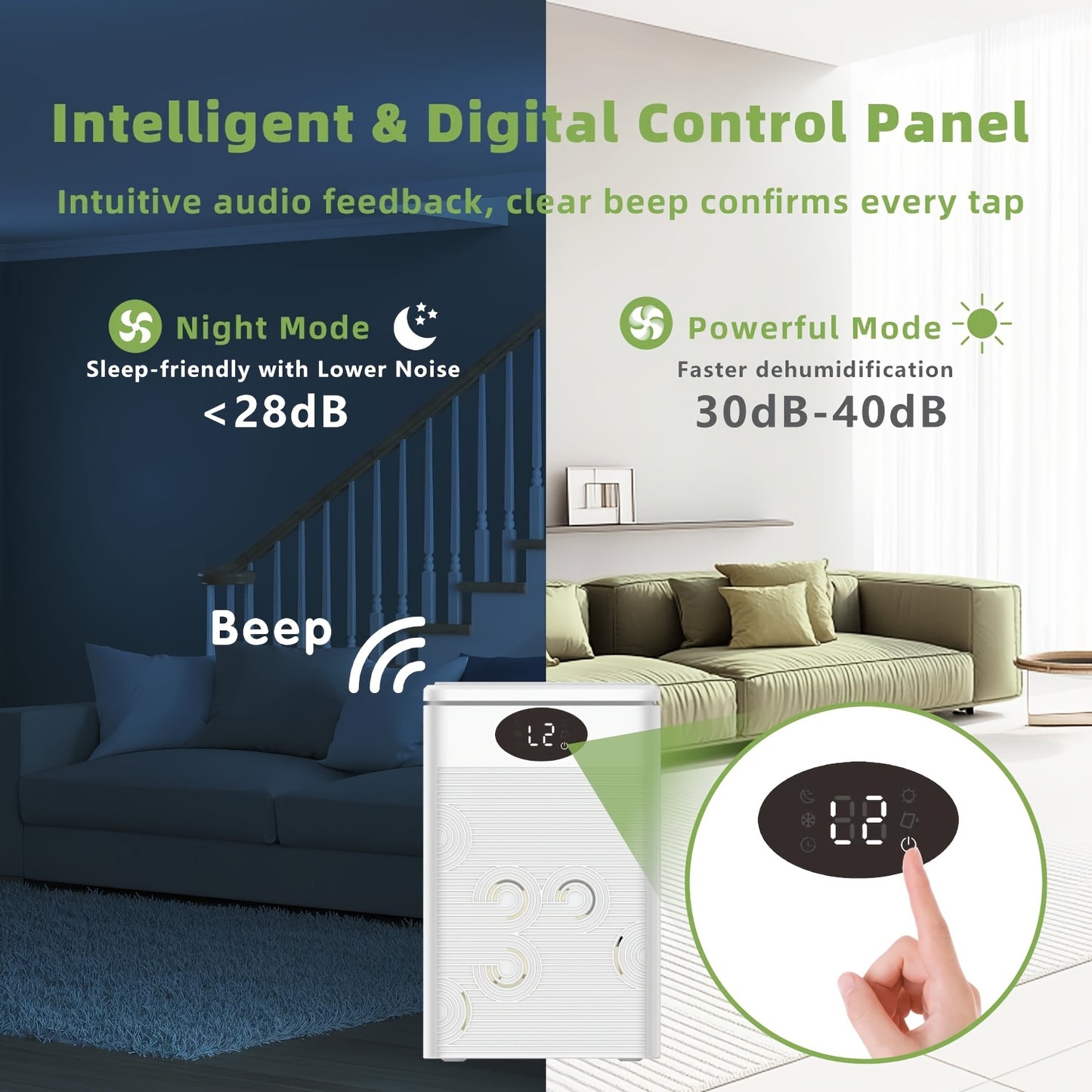 Small Dehumidifier for Home, Quiet 75oz Portable Dehumidifiers for Bedroom, Bathroom, Basement, RV with Sleep Mode, Timer, 7 LED Colors, Auto Shut-Off, Energy Efficient, Covers Up to 500 Sq.ft