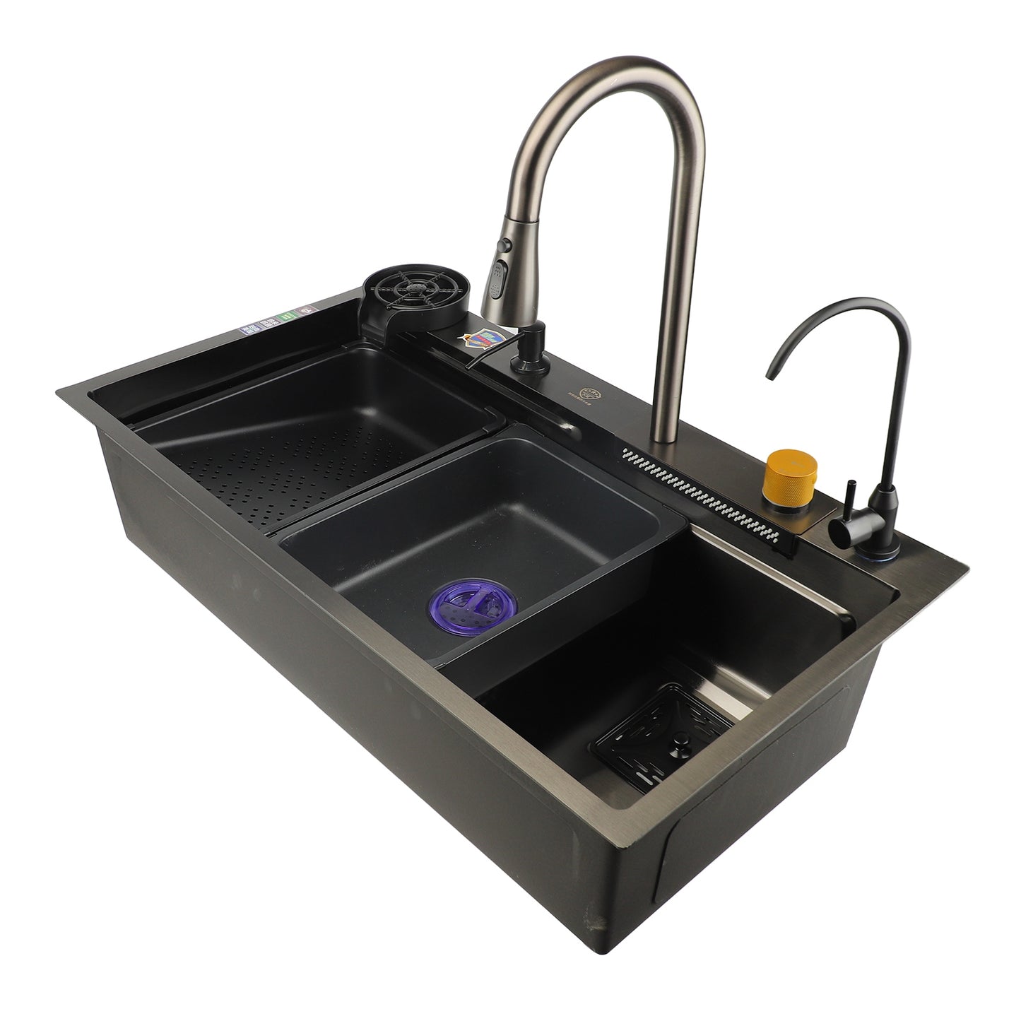 Extra Large Capacity Stainless Steel Undermount Kitchen Sink - Heavy-Duty Commercial & Residential Use, Modern Square Design with Rounded Corners, Right-Draining Design, Spacious Dish & Vegetable Washing Sink, Easy-Clean Surf