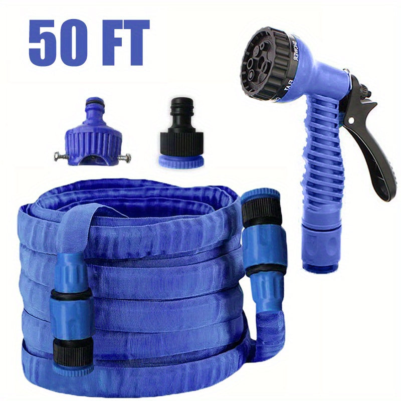 25/ 50/ 75/ 100/ 125/ 150ft Garden Hose, Kink Resistant, Plastic Water Hose for RV, Boat, Camping, Tree Care and Watering - Four Seasons Outdoor Use, Garden Watering Hose | Easy-to-Store Hose | Durable Polyester Hose Seasonal