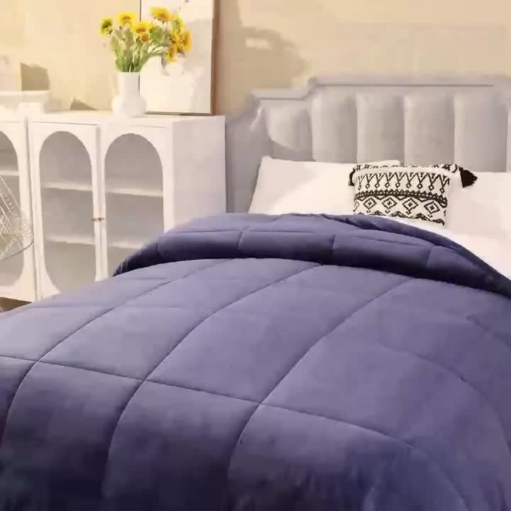 1pc Orhopui -Like Lamb's Comforter - Thickened Winter Quilt with Half Pillowcase, All-Season Bedspread or Sofa Cover, Machine Washable Blanket for Queen-Like (No Turning Required), Multicolor Options