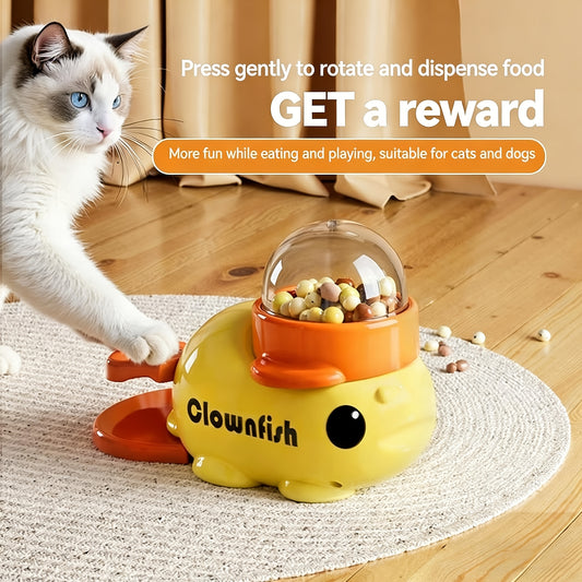 This Engaging Puzzle Toy for Dogs And Cats Dispenses Treats Slowly, Promoting Controlled Eating And Enhancing Indoor Playtime for Small to Medium-Sized Dogs And Cats. Simply Press And Twist to Release The Treats, Without Batt