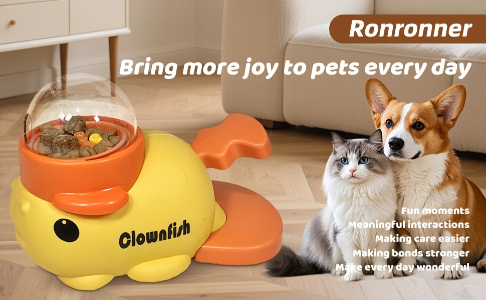 This Engaging Puzzle Toy for Dogs And Cats Dispenses Treats Slowly, Promoting Controlled Eating And Enhancing Indoor Playtime for Small to Medium-Sized Dogs And Cats. Simply Press And Twist to Release The Treats, Without Batt