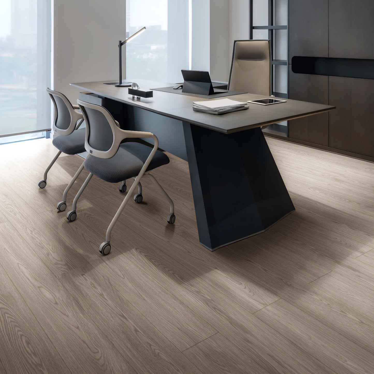 10-Pack Click-Lock Flooring Planks, 48" x 7.2" Waterproof and Wear-Resistant Composite Panels